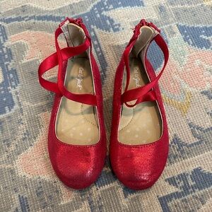Cat & Jack Shimmering Red Kids Dress Shoes